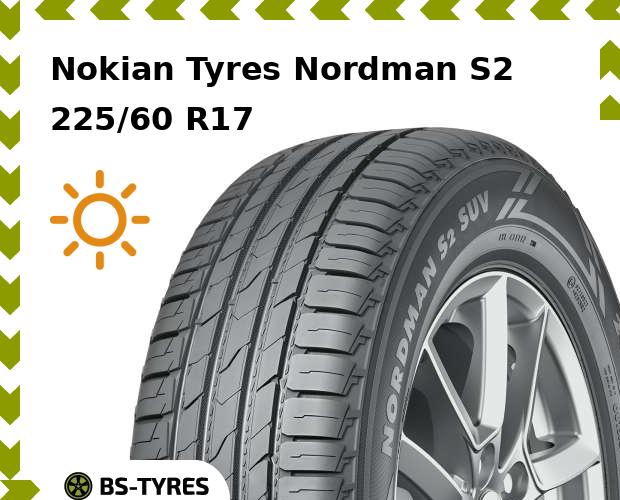 

Летние шины Nokian Tyres, Nordman S2 SUV 225/60 R17 99H