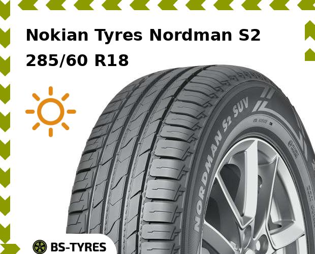 

Летние шины Nokian Tyres, Nordman S2 SUV 285/60 R18 116V