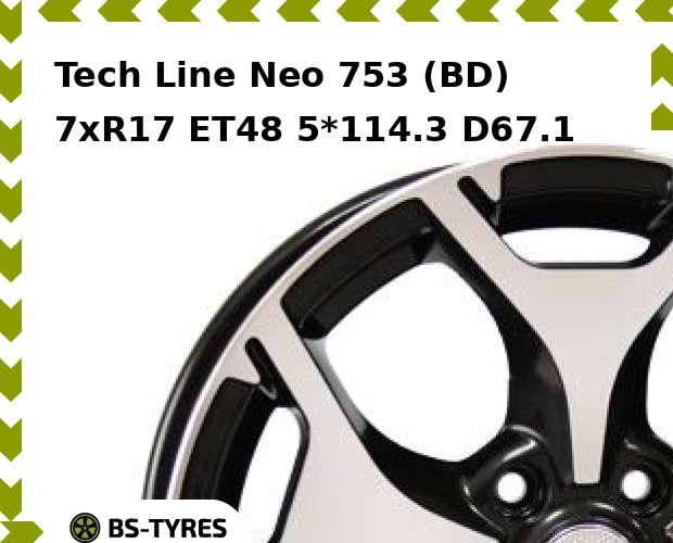 

Колесный диск Tech Line, Tech-line Neo 753 (BD) 7xR17 ET48 5*114.3 D67.1
