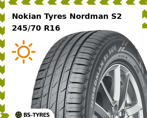 

Летние шины Nokian Tyres, Nordman S2 SUV 245/70 R16 107T
