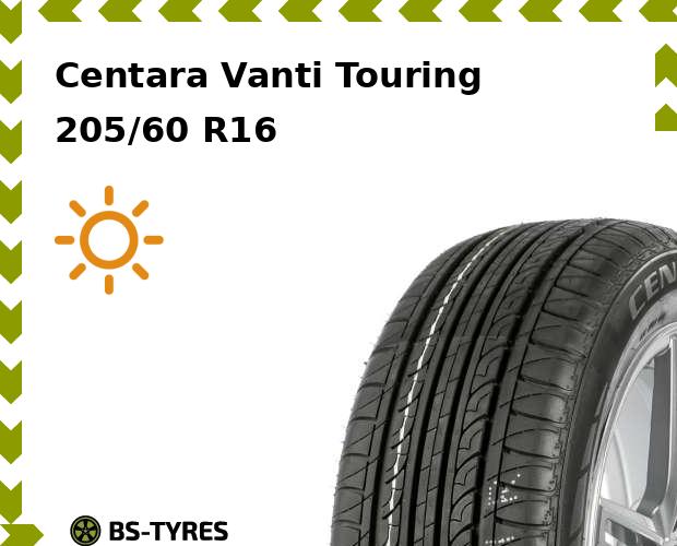

Летние шины Centara, Vanti Touring 205/60 R16 96V