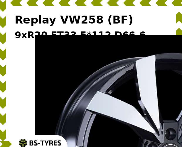 

Колесный диск Replay, VW258 (BF) 9xR20 ET33 5*112 D66.6
