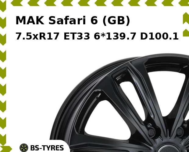 

Колесный диск MAK, Safari 6 (GB) 7.5xR17 ET33 6*139.7 D100.1