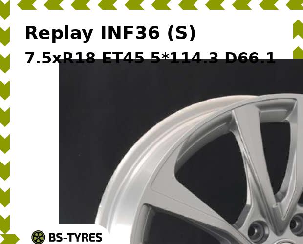 

Колесный диск Replay, INF36 (S) 7.5xR18 ET45 5*114.3 D66.1