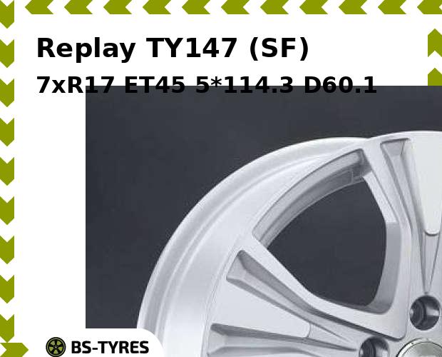 

Колесный диск Replay, TY147 (SF) 7xR17 ET45 5*114.3 D60.1