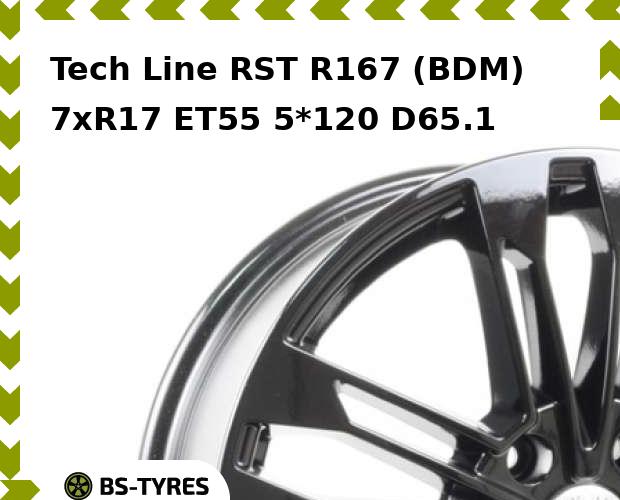 

Колесный диск Tech Line, Tech-line RST R167 (BDM) 7xR17 ET55 5*120 D65.1
