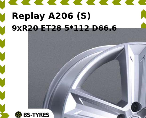 

Колесный диск Replay, A206 (S) 9xR20 ET28 5*112 D66.6