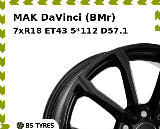 

Колесный диск MAK, DaVinci (BMr) 7xR18 ET43 5*112 D57.1