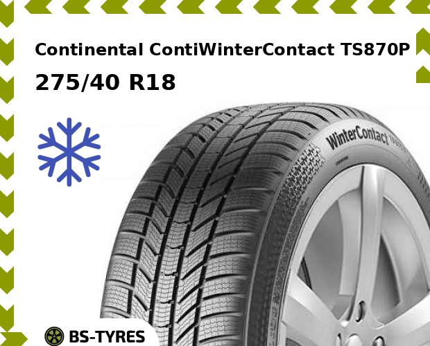 

Зимние шины Continental, ContiWinterContact TS870P 275/40 R18 103V