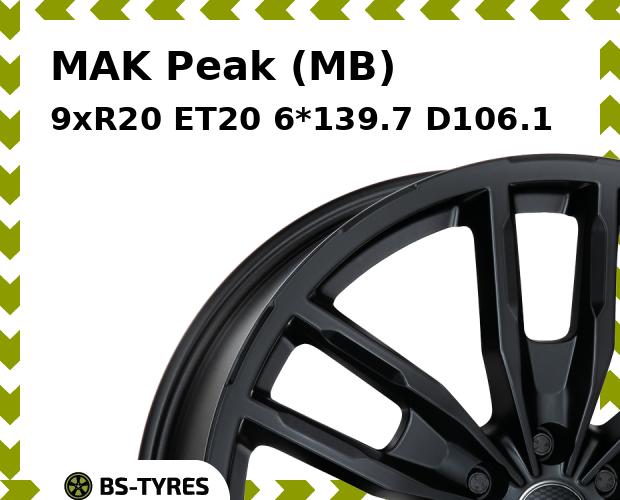 

Колесный диск MAK, Peak (MB) 9xR20 ET20 6*139.7 D106.1
