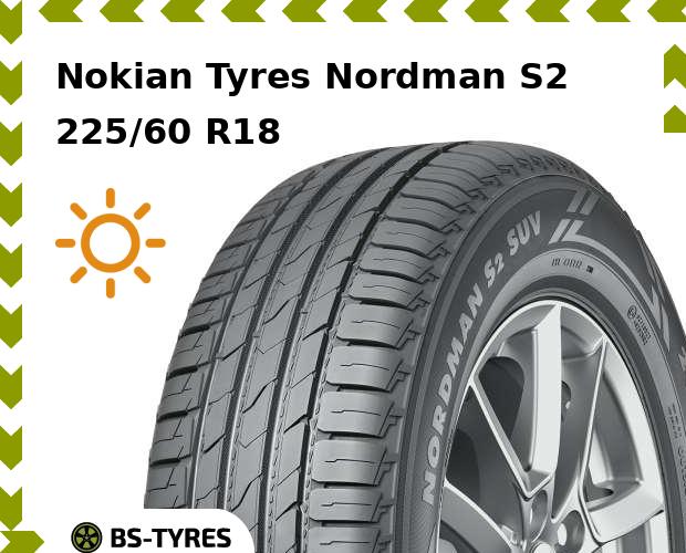 

Летние шины Nokian Tyres, Nordman S2 SUV 225/60 R18 100H