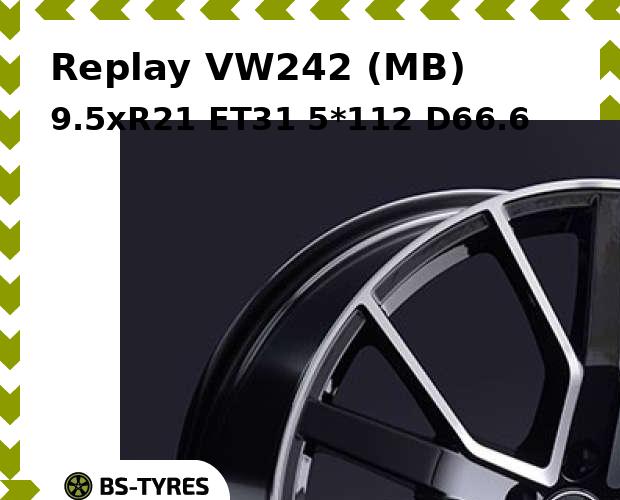 

Колесный диск Replay, VW242 (MB) 9.5xR21 ET31 5*112 D66.6