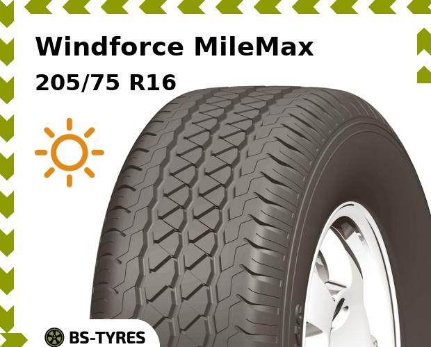 

Летние шины Windforce, MileMax 205/75 R16C 108/110R