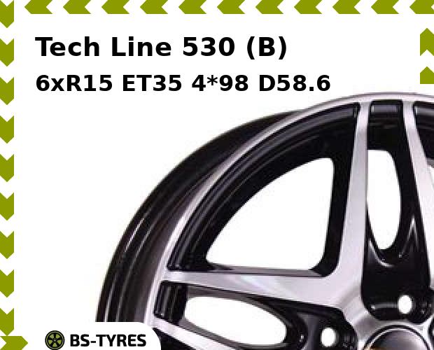 

Колесный диск Tech Line, Tech-line 530 (B) 6xR15 ET35 4*98 D58.6