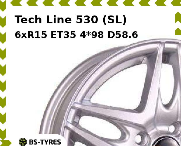

Колесный диск Tech Line, Tech-line 530 (SL) 6xR15 ET35 4*98 D58.6