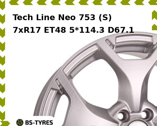 

Колесный диск Tech Line, Tech-line Neo 753 (S) 7xR17 ET48 5*114.3 D67.1