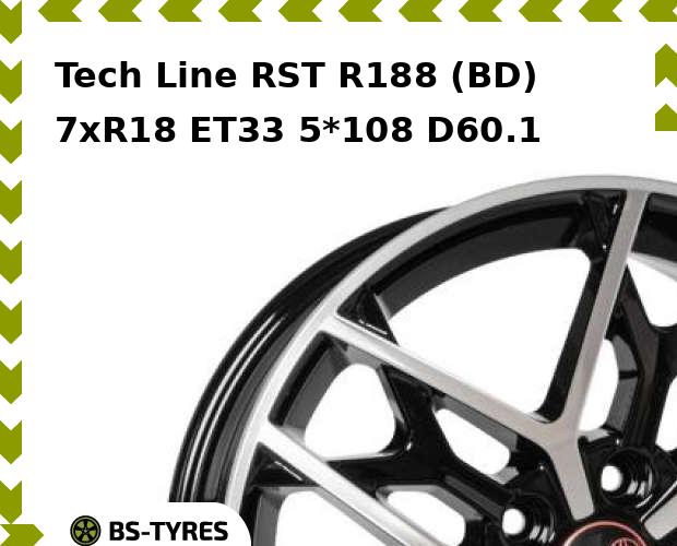 

Колесный диск Tech Line, Tech-line RST R188 (BD) 7.0xR18 ET33 5*108 D60.1