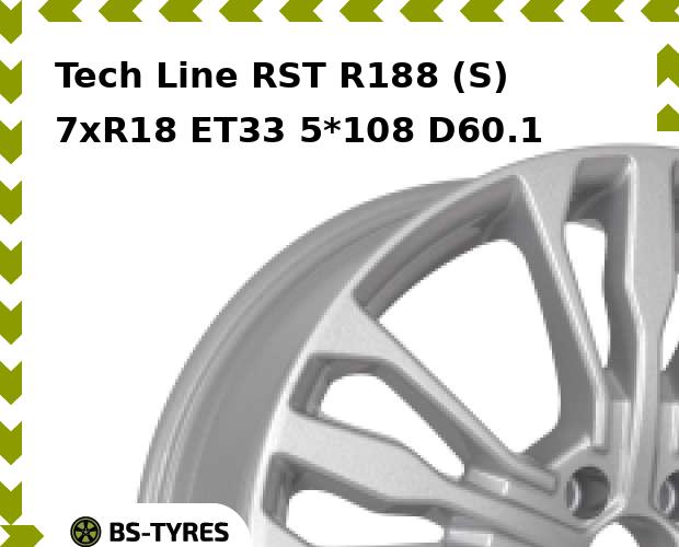 

Колесный диск Tech-line, RST R188 (S) 7.0xR18 ET33 5*108 D60.1