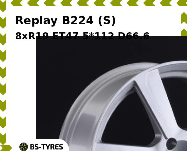 

Колесный диск Replay, B224 (S) 8xR19 ET47 5*112 D66.6