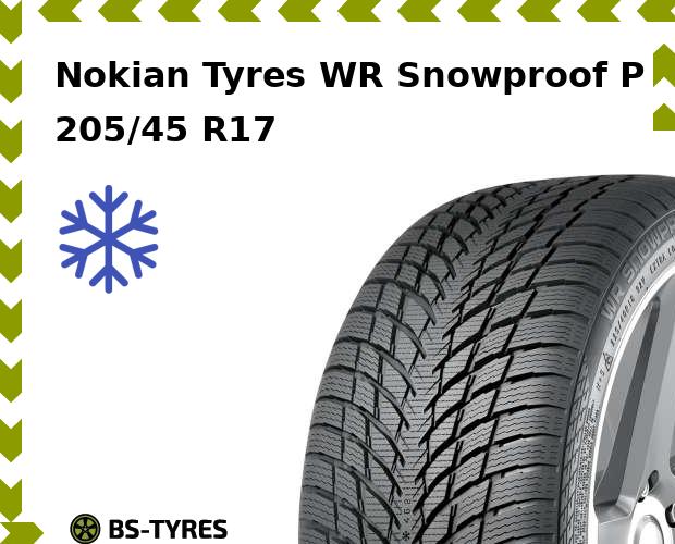 

Зимние шины Nokian Tyres, WR Snowproof P 205/45 R17 88V