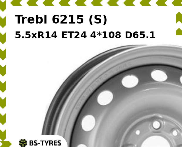 

Колесный диск Trebl, 6215 (S) 5.5xR14 ET24 4*108 D65.1