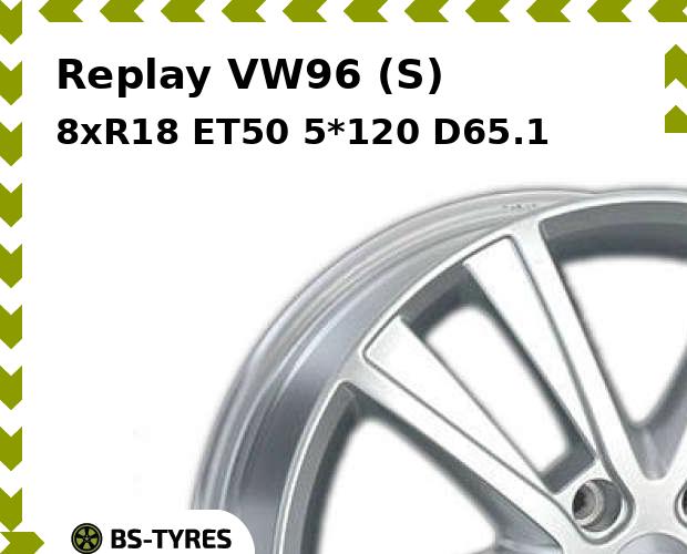 

Колесный диск Replay, VW96 (S) 8xR18 ET50 5*120 D65.1