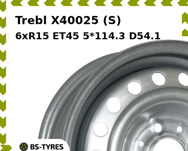 

Колесный диск Trebl, X40025 (S) 6xR15 ET45 5*114.3 D54.1