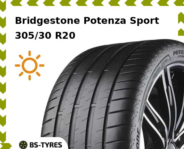 

Летние шины Bridgestone, Potenza Sport 305/30 R20 103Y
