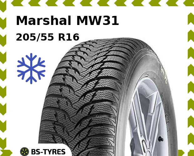 

Зимние шины Marshal, MW31 205/55 R16 91T