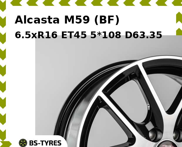 

Колесный диск Alcasta, M59 (BF) 6.5xR16 ET45 5*108 D63.35