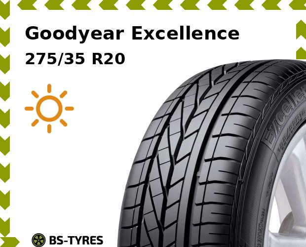 

Летние шины Goodyear, Excellence RunFlat 275/35 R20 102Y