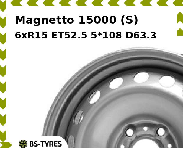 

Колесный диск Magnetto, 15000 (S) 6xR15 ET52.5 5*108 D63.3