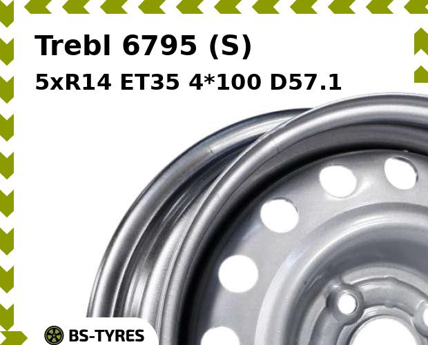 

Колесный диск Trebl, 6795 (S) 5xR14 ET35 4*100 D57.1