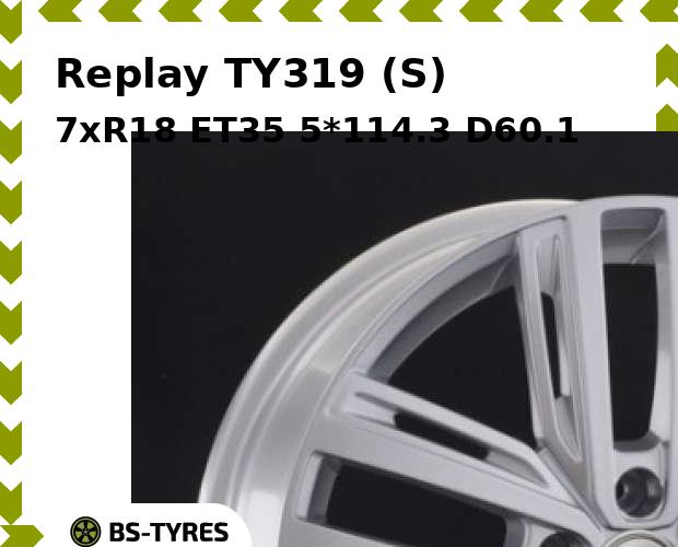

Колесный диск Replay, TY319 (S) 7xR18 ET35 5*114.3 D60.1