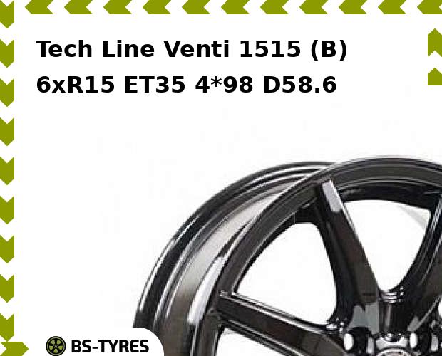 

Колесный диск Tech Line, Tech-line Venti 1515 (B) 6xR15 ET35 4*98 D58.6