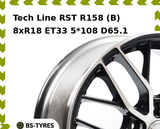 

Колесный диск Tech Line, Tech-line RST R158 (B) 8.0xR18 ET33 5*108 D65.1