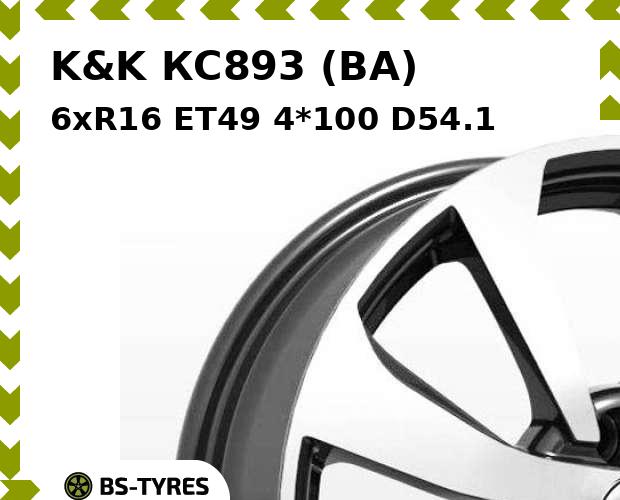 

Колесный диск K&K, КС893 (BA) 6xR16 ET49 4*100 D54.1