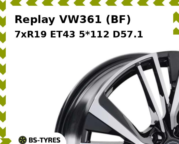 

Колесный диск Replay, VW361 (BF) 7xR19 ET43 5*112 D57.1
