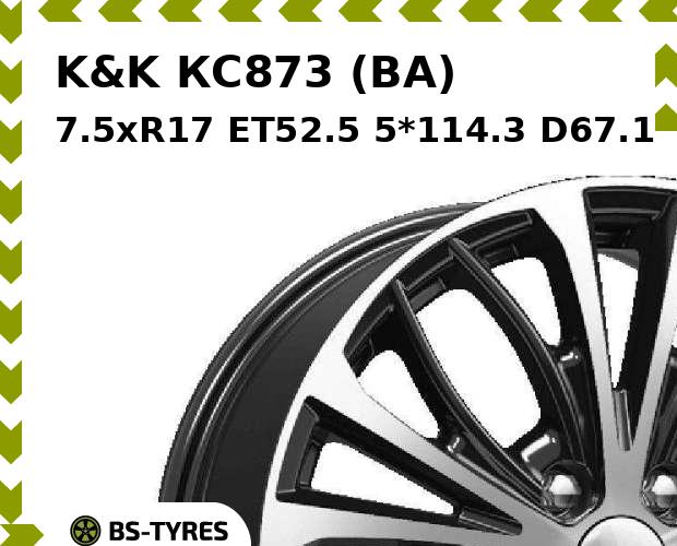 

Колесный диск K&K, КС873 (BA) 7.5xR17 ET52.5 5*114.3 D67.1