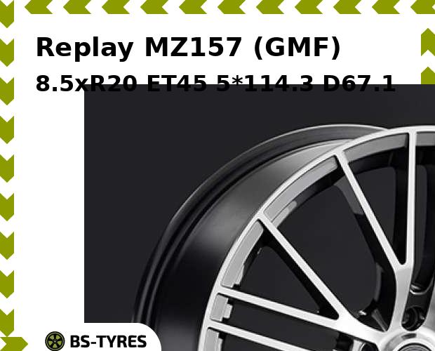 

Колесный диск Replay, MZ157 (GMF) 8.5xR20 ET45 5*114.3 D67.1