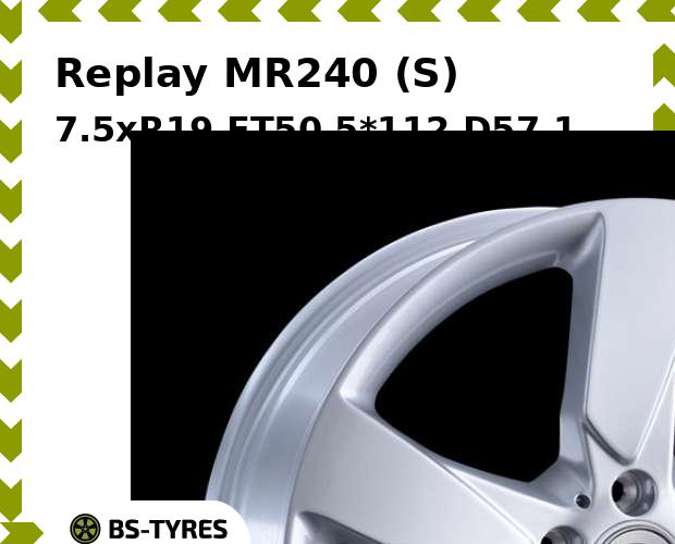 

Колесный диск Replay, MR240 (S) 7.5xR19 ET50 5*112 D57.1