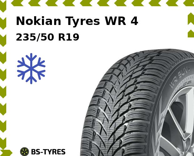 

Зимние шины Nokian Tyres, WR 4 SUV 235/50 R19 103V