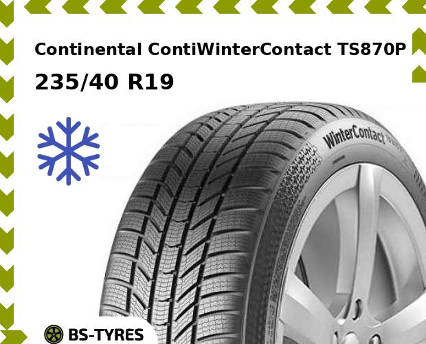 

Зимние шины Continental, ContiWinterContact TS870P 235/40 R19 96V