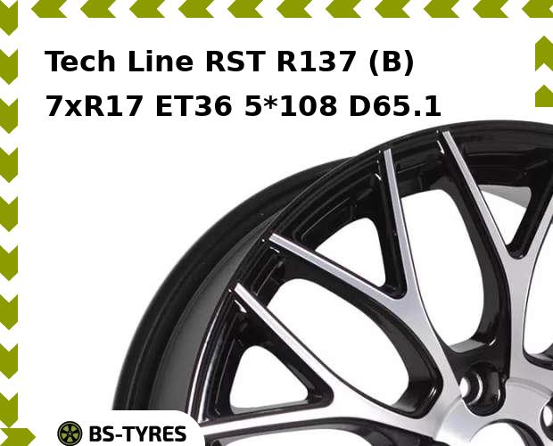 

Колесный диск Tech Line, Tech-line RST R137 (B) 7.0xR17 ET36 5*108 D65.1