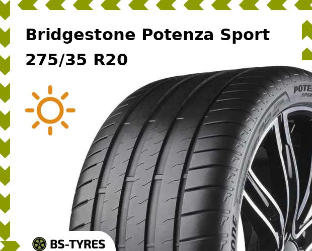 

Летние шины Bridgestone, Potenza Sport 275/35 R20 102Y