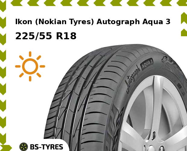 

Летние шины Ikon (Nokian Tyres), Autograph Aqua 3 SUV 225/55 R18 98V