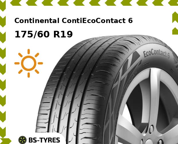 

Летние шины Continental, ContiEcoContact 6 175/60 R19 86Q