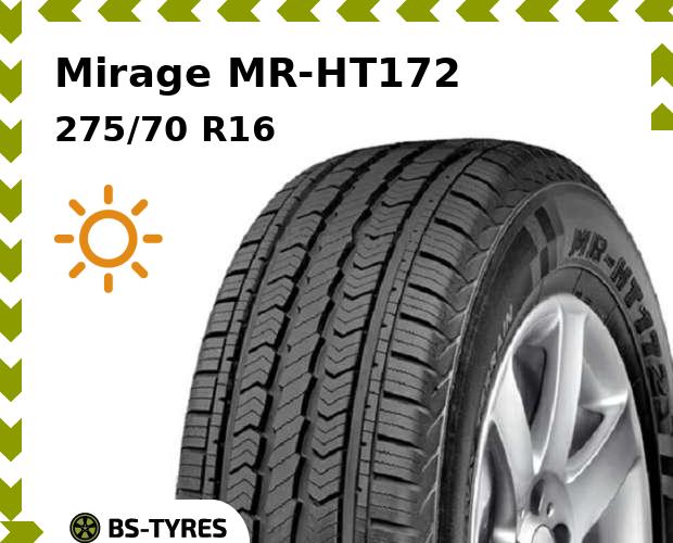 

Летние шины Mirage, MR-HT172 275/70 R16 114H