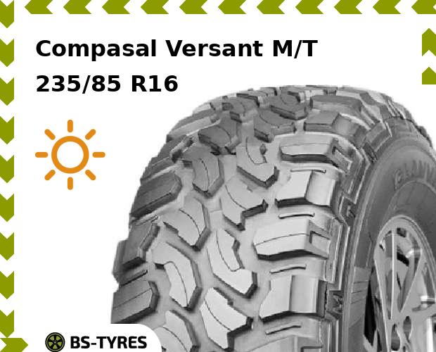 

Летние шины Compasal, Versant M/T 235/85 R16C 120/116Q