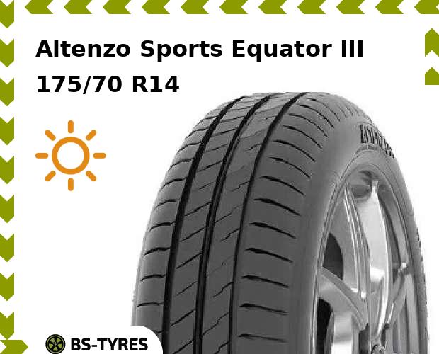 

Летние шины Altenzo, Sports Equator III 175/70 R14 88H